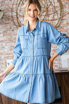 Button Down Denim Dress