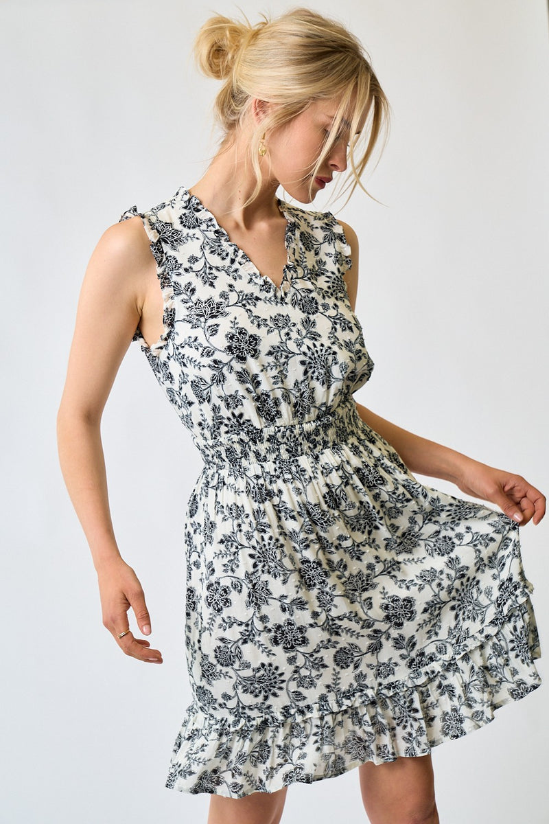 Frilled Floral Dress