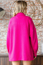 Quilted Shacket - Fuschia