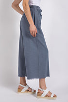 Frayed Hem Wide Leg Pants