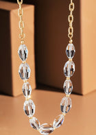 Chain Link Glass Bead Necklace
