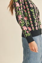 Floral Design Sweater
