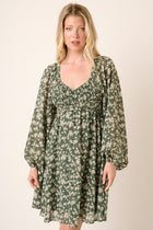 Floral Smocked Babydoll Dress
