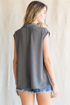 Charcoal Dressy Top