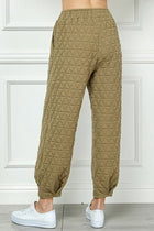 Quilted Joggers - Olive