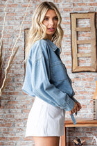 Tie-Front Denim Top