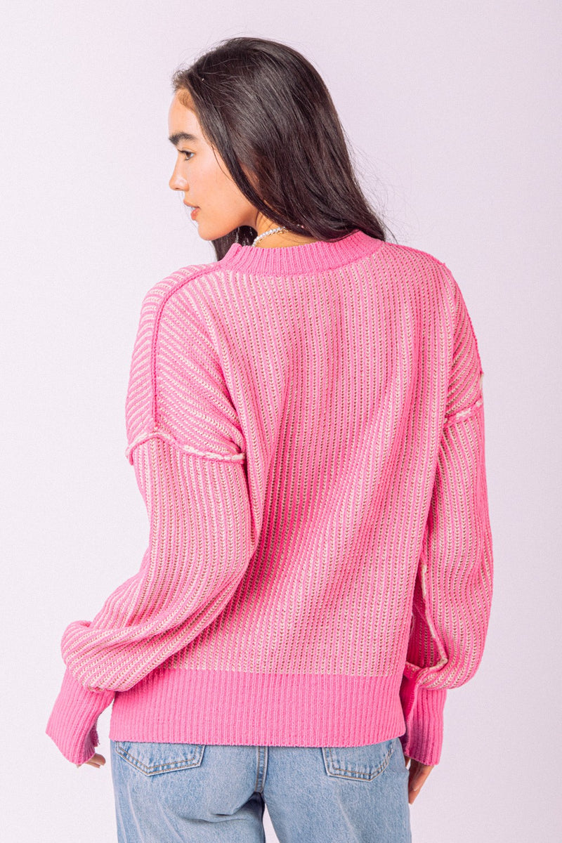 Pink Two Tone Sweater
