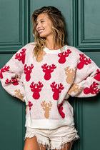 Rudolph Pearl Bead Sweater