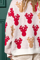 Rudolph Pearl Bead Sweater