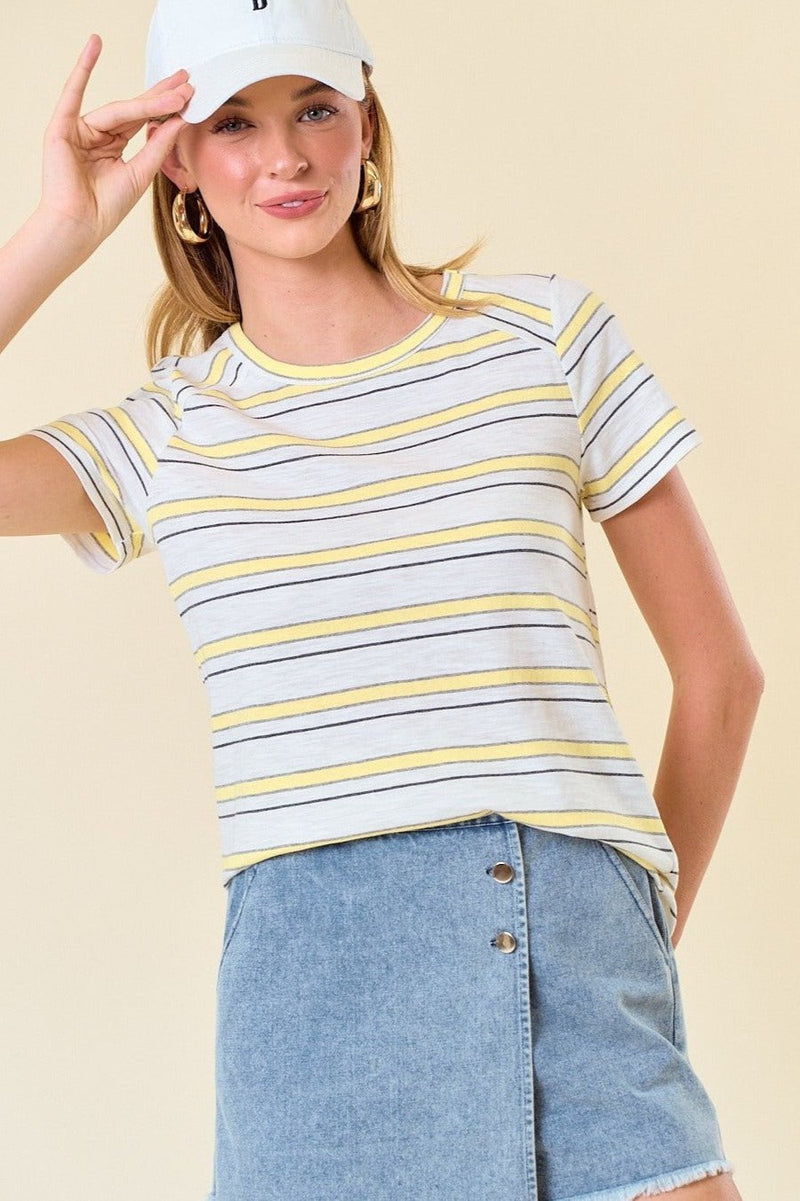 Striped Knit Tee