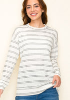 Embossed Striped Top