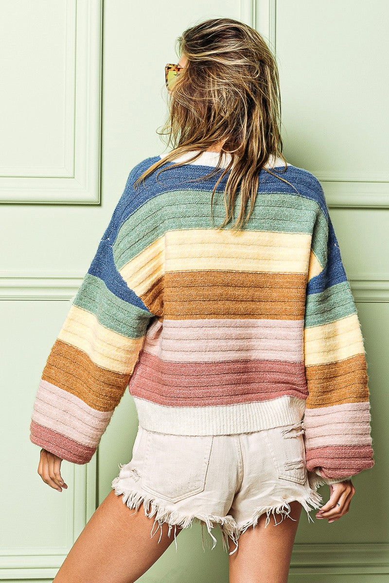 Multi-Color Striped Sweater