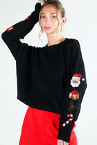 Holiday Sequin Sleeve Sweater