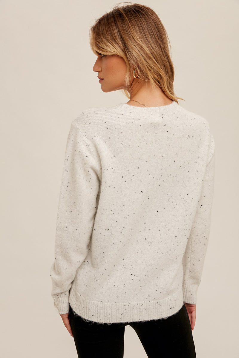 Tree Sequin Speckle Sweater