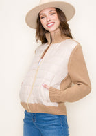 Hybrid Sweater Jacket - Light Camel