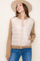 Hybrid Sweater Jacket - Light Camel