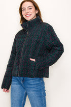 Floral Print Puffer Jacket