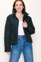 Floral Print Puffer Jacket