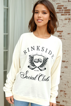 Rinkside Social Club Garment Dyed Crew - Ivory/Black