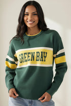 Green Bay Stripe Knit Sweater
