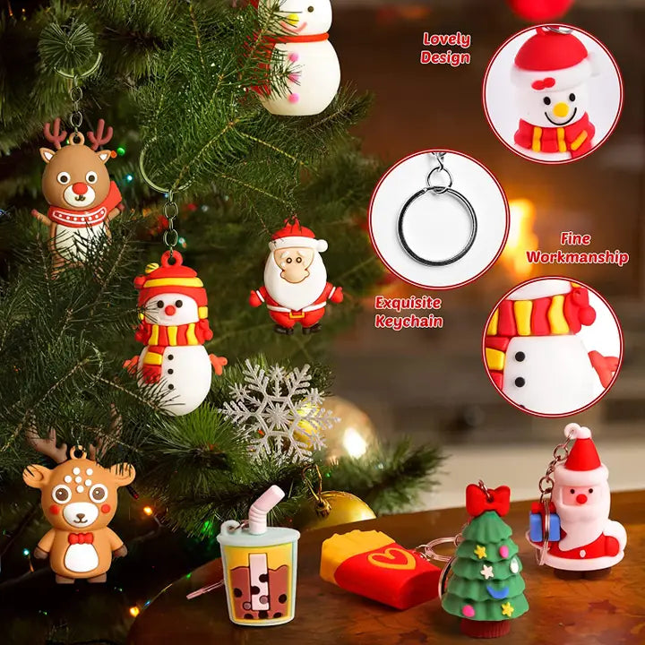 24 Pcs Keychain Advent Calendar