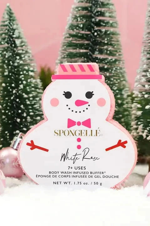 White Rose Snowman Holiday Buffer