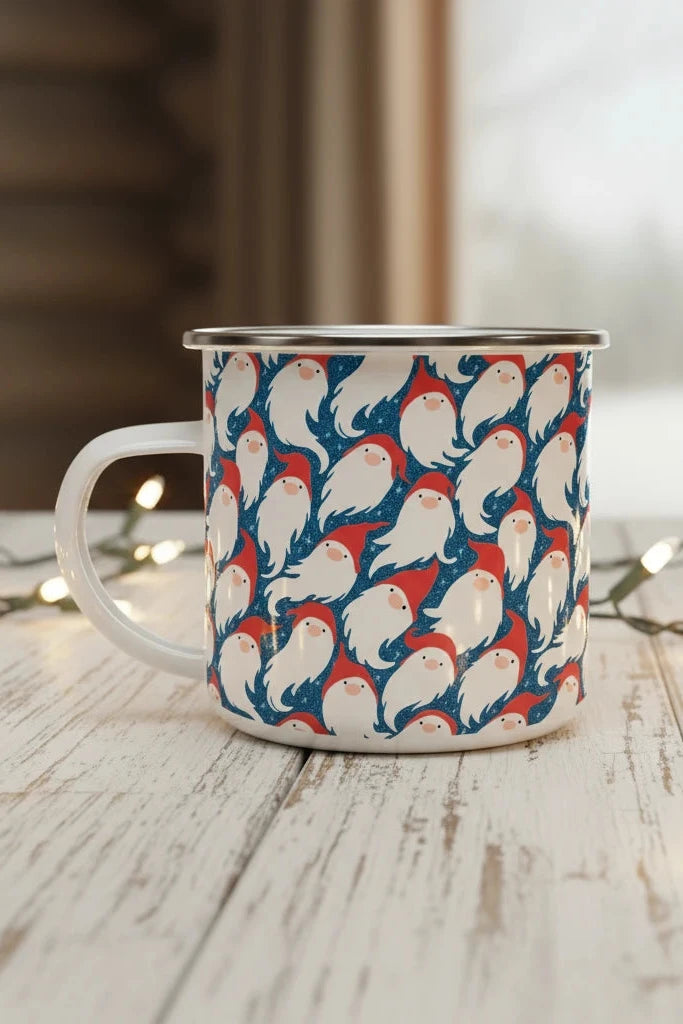 Retro Enamel Camp  Mug - Gnome
