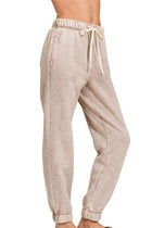 Acid Wash Sweatpants - Ash Mocha