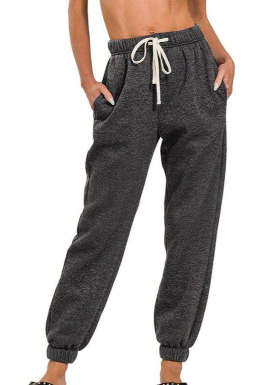 Acid Wash Sweatpants - Ash Black