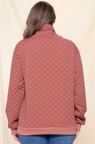 Funnel Neck Quilted Pullover