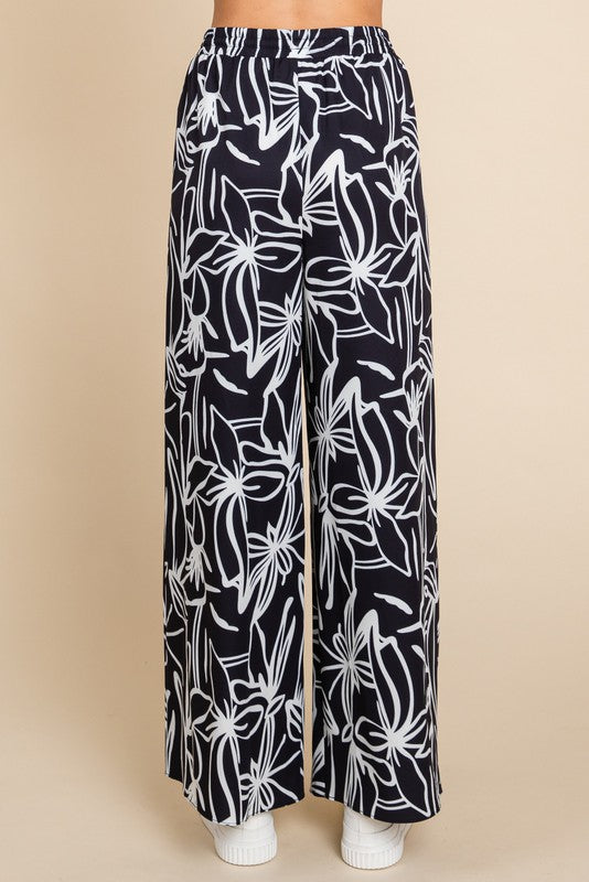 Plant Print Pants