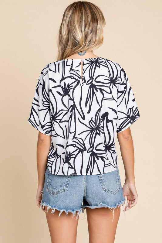 Plant Print Top