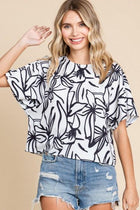 Plant Print Top