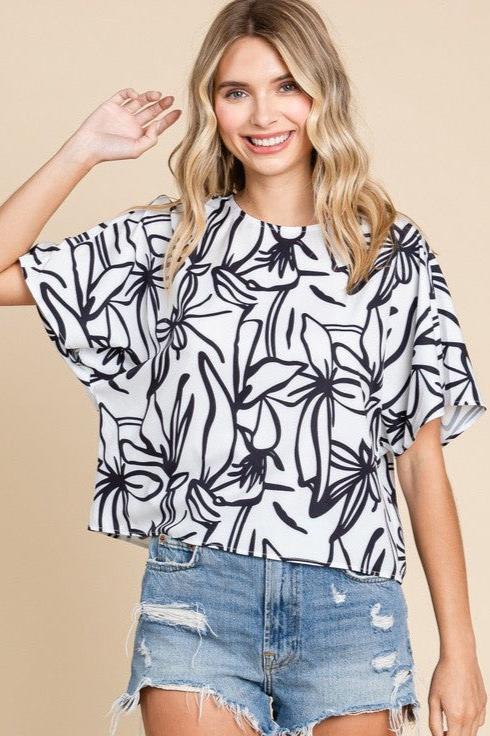 Plant Print Top