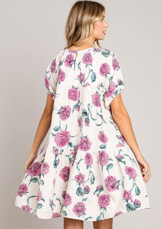 Embroidered Flower Dress