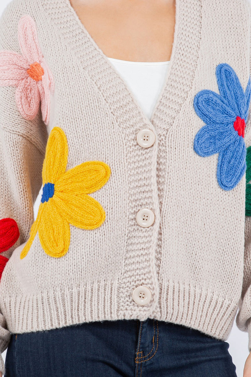 Flower Detail Cardigan
