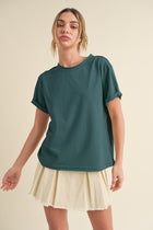 Super-soft Raw Edge T-shirt - Teal