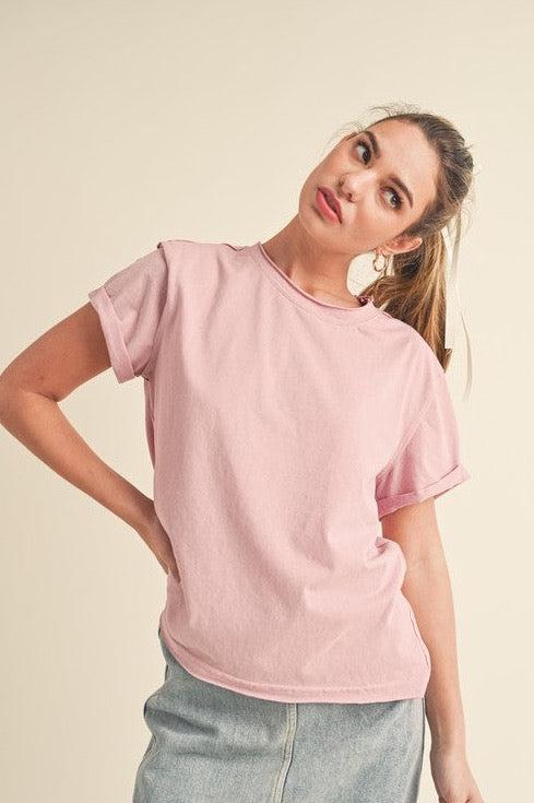 Super-soft Raw Edge T-shirt - Blossom