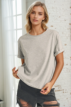 Super-soft Raw Edge T-shirt - Heather Grey