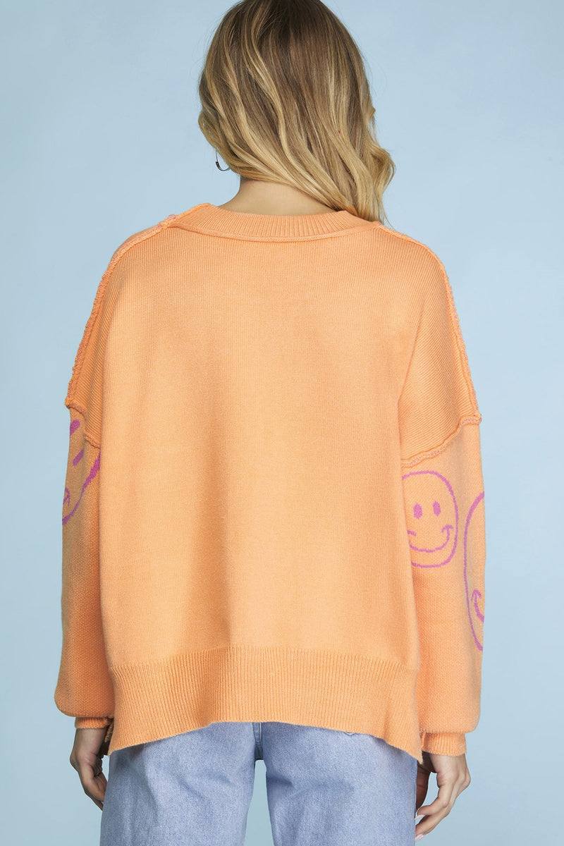Smiley Pattern Sweater