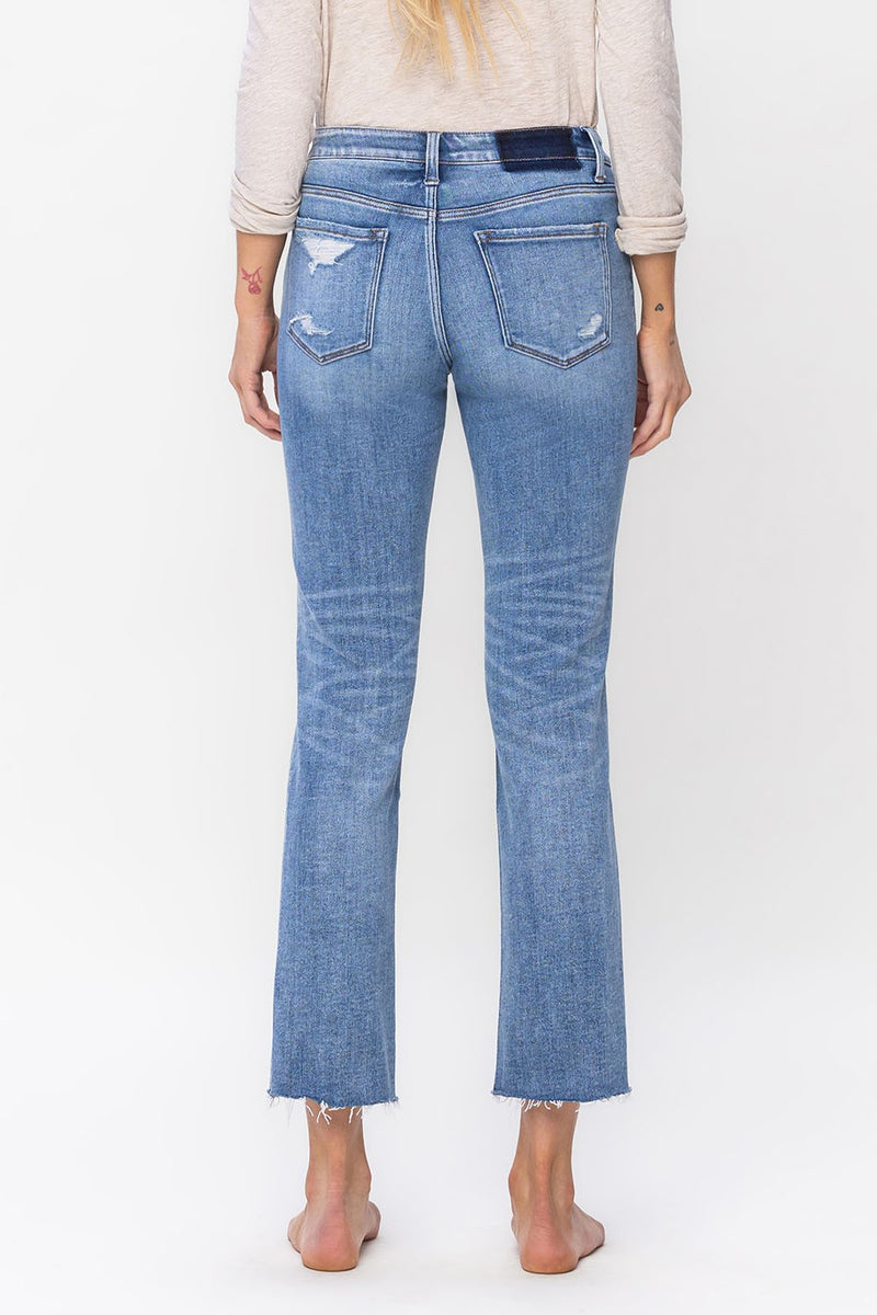 Kaley Mid Rise Slim Straight Jeans