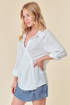 Textured Wrap Top