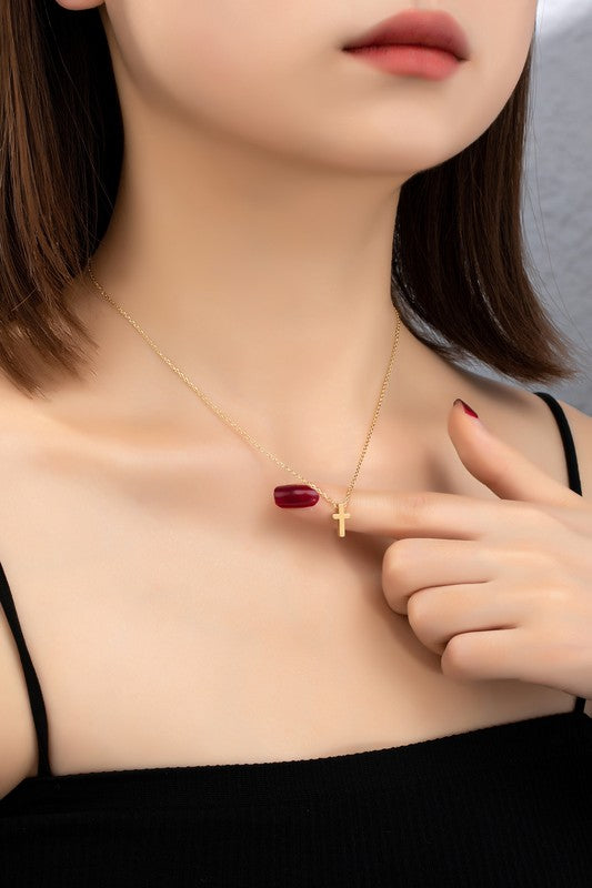 Tiny Cross Necklace - 2 Colors