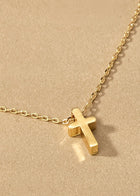 Tiny Cross Necklace - 2 Colors