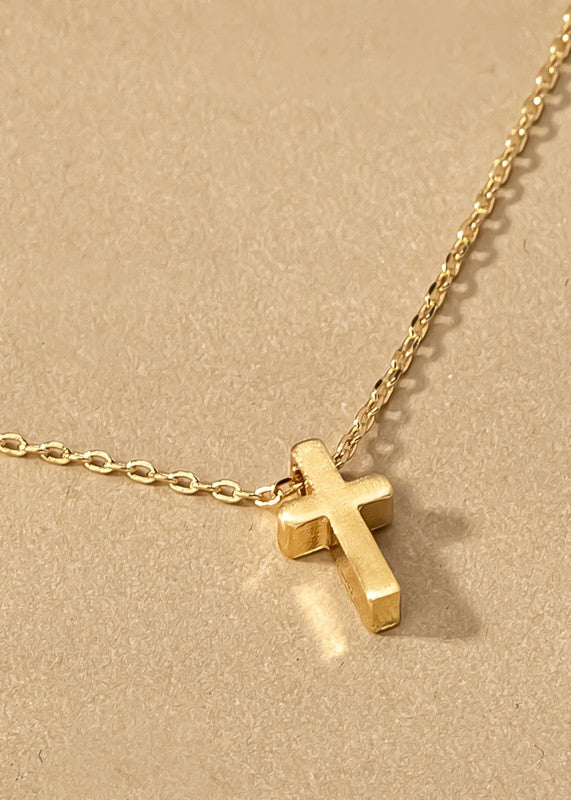 Tiny Cross Necklace - 2 Colors
