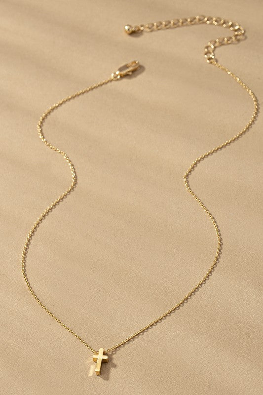 Tiny Cross Necklace - 2 Colors