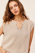 Slouchy Cropped Sweater - Champagne