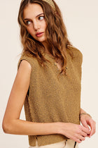 Slouchy Cropped Sweater - Camel