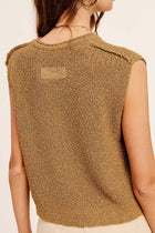 Slouchy Cropped Sweater - Camel