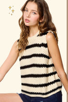 Chunky Sleeveless Sweater-Black